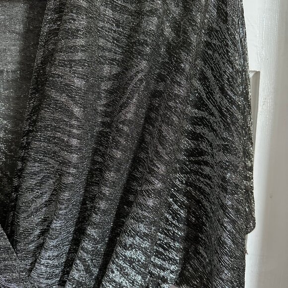 IRO 2 Volsun DISCO Metallic Midi Dress $425 Sheer Zebra Wrap Sparkly Glitter 34 - Picture 4 of 7